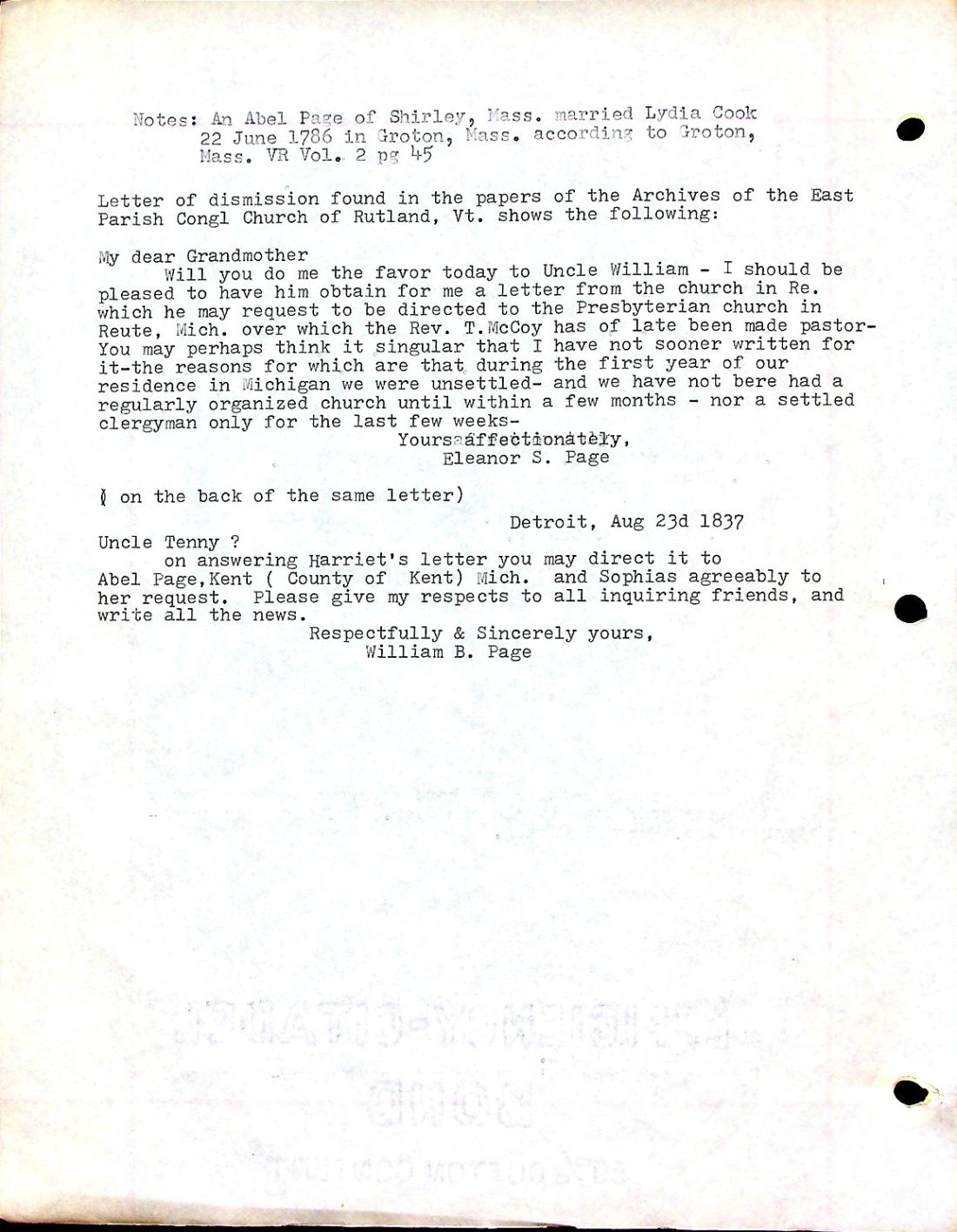 PAGE, Maj. Abel (d. Mich.) 2